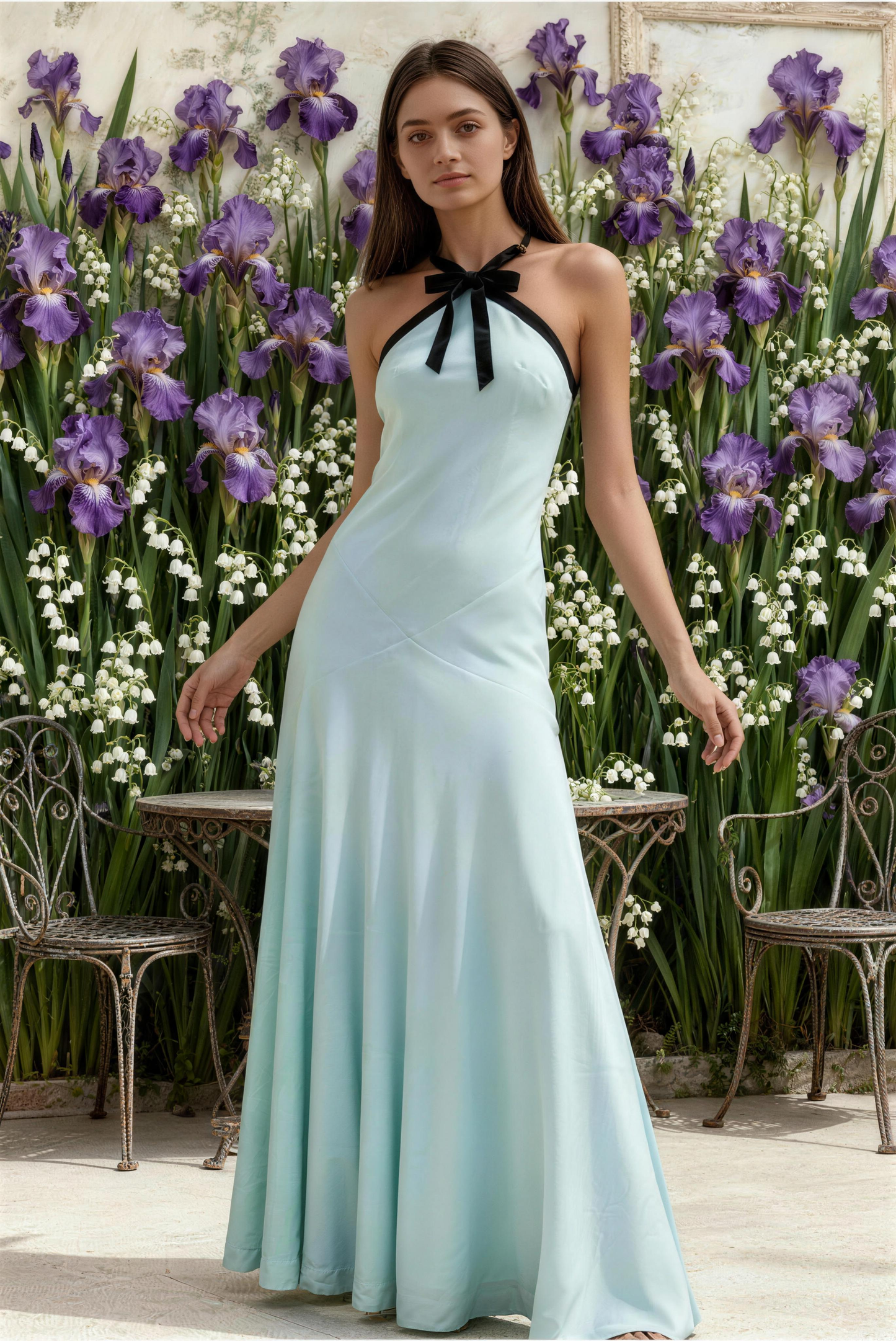 Light blue pleated long skirt - ANACOSPLAYONE
