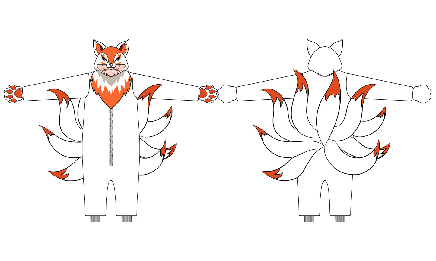 Nine-tailed Fox Unique Furry - ANACOSPLAYONE