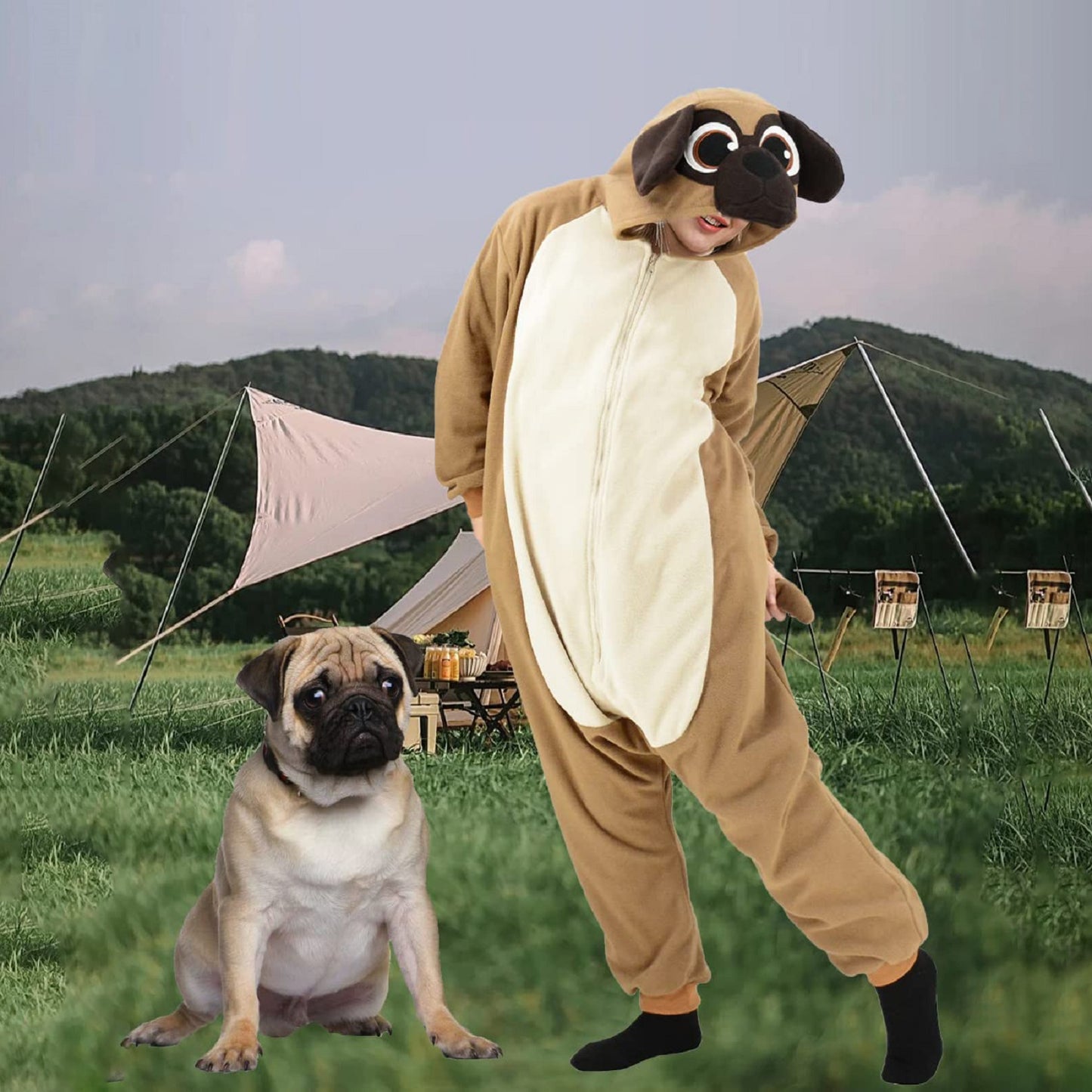 Pug Dog Onesie - ANACOSPLAYONE