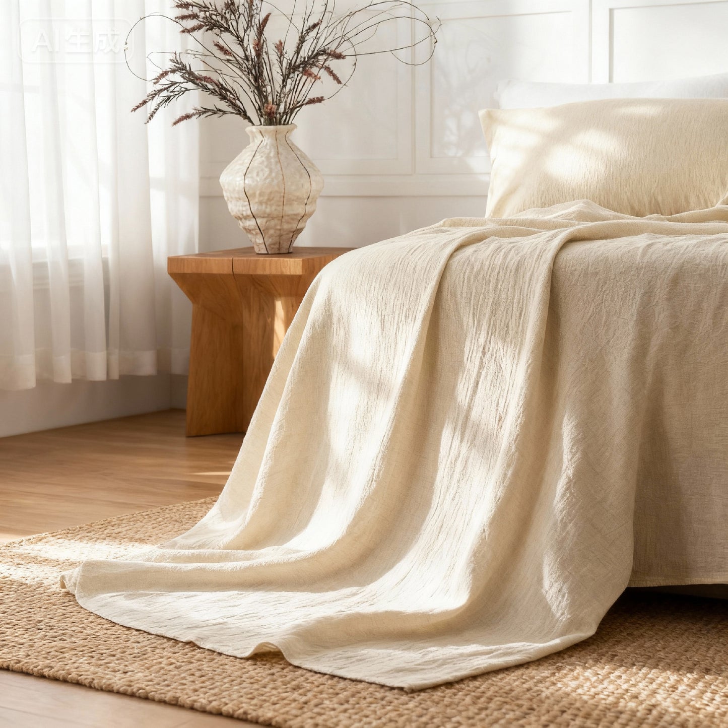 Breathable and durable linen bedding set - 18-inch deep pockets