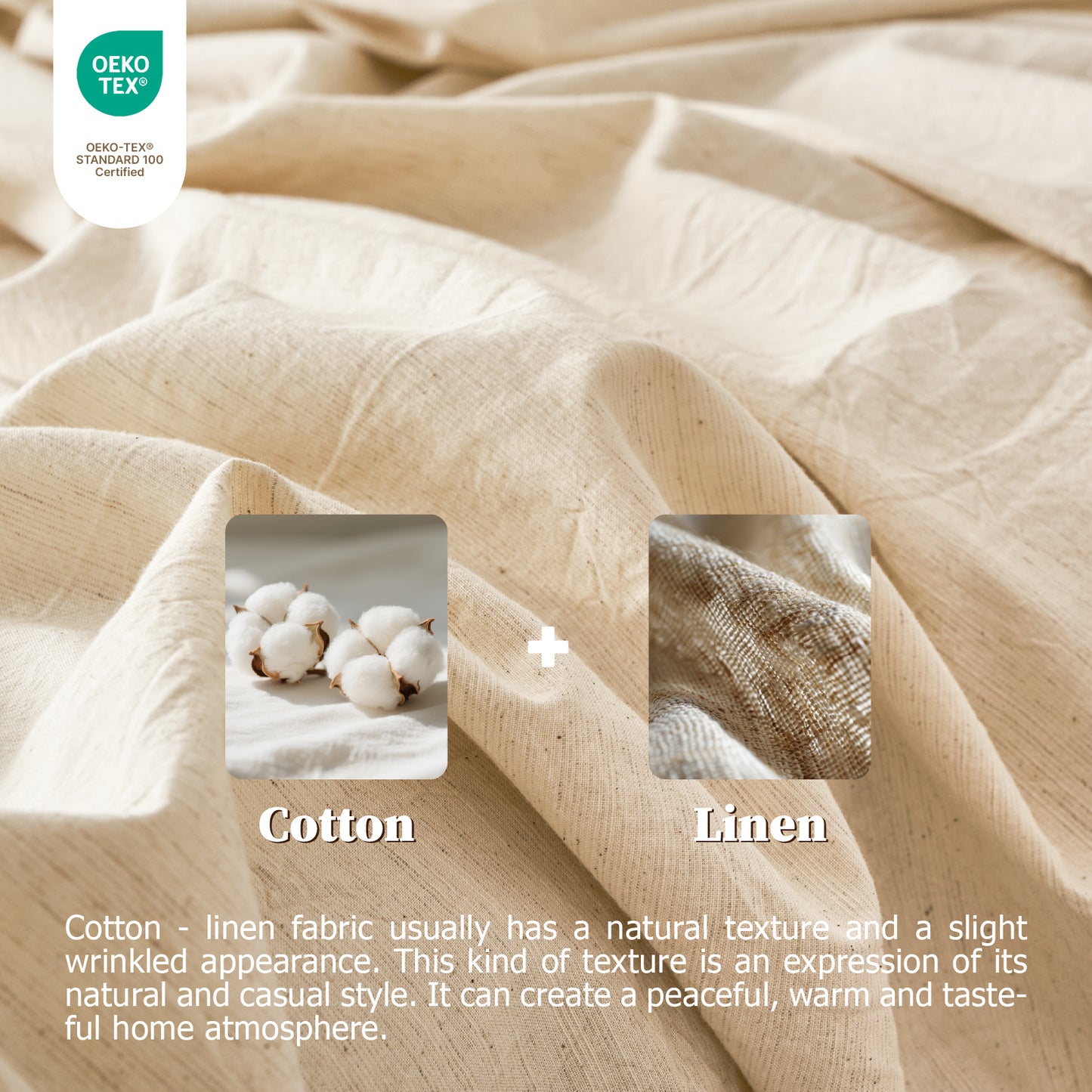 Breathable and durable linen bedding set - 18-inch deep pockets