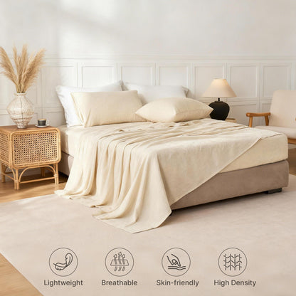 Breathable and durable linen bedding set - 18-inch deep pockets