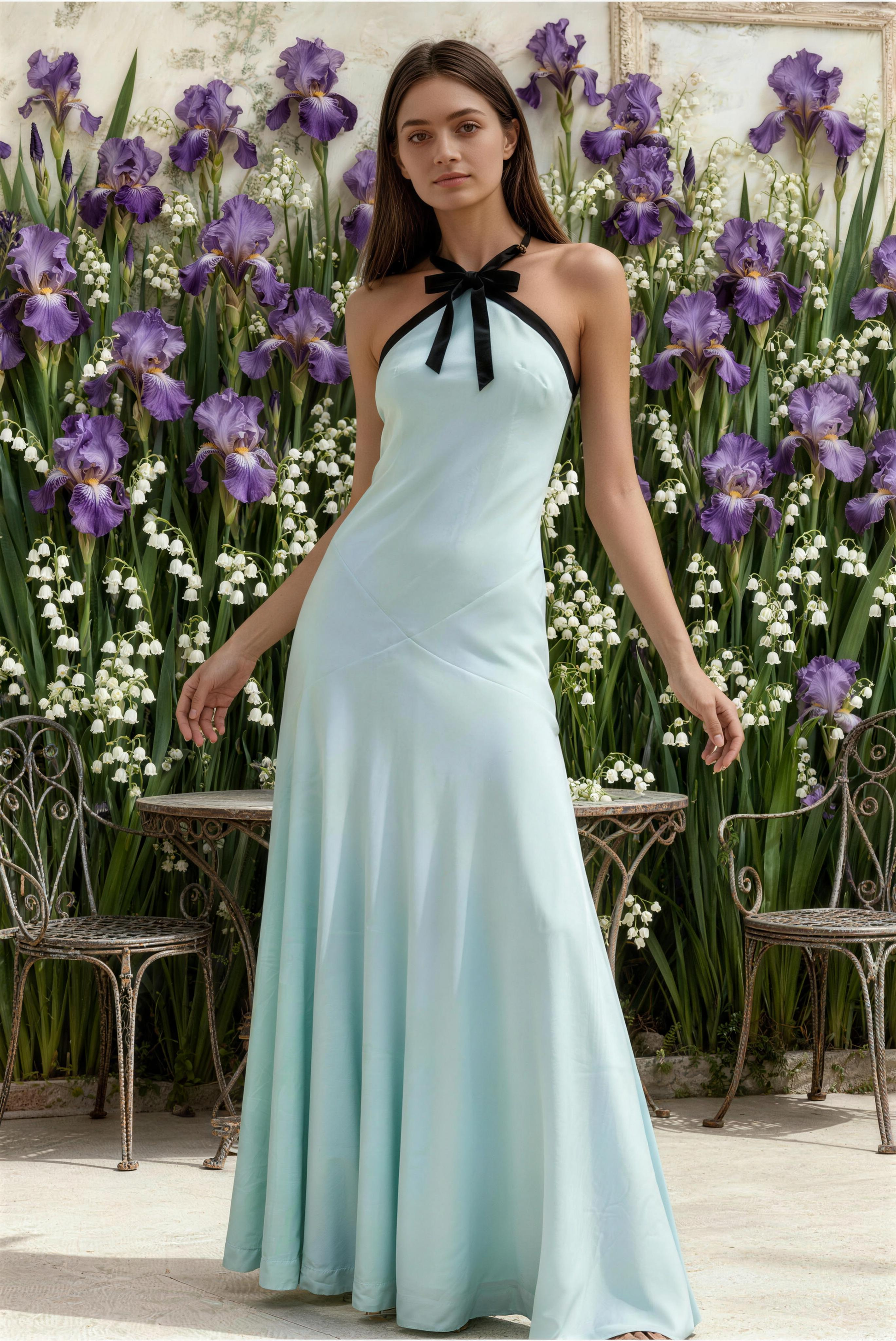 Light blue pleated long skirt - ANACOSPLAYONE