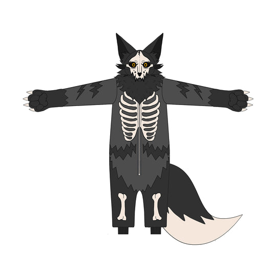 Skeleton Wolf Unique Furry - ANACOSPLAYONE