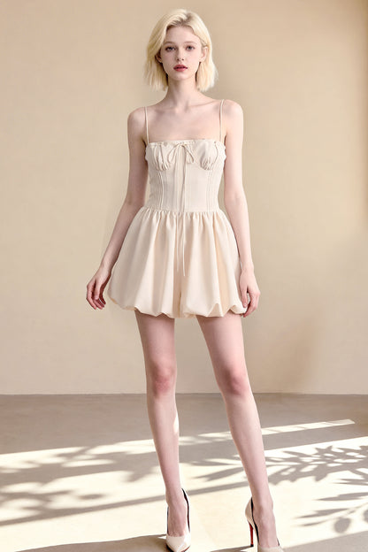 Khaki slim-fit ruched bubble skirt - ANACOSPLAYONE