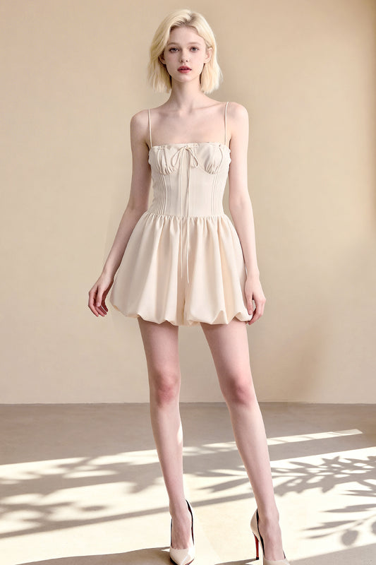 Khaki slim-fit ruched bubble skirt - ANACOSPLAYONE