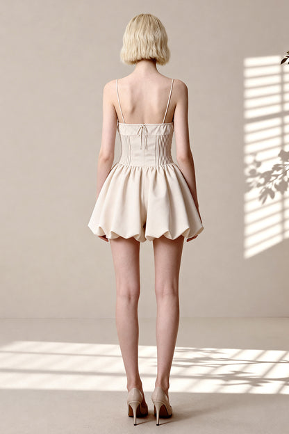 Khaki slim-fit ruched bubble skirt - ANACOSPLAYONE