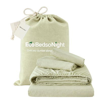 Breathable and durable linen bedding set - 18-inch deep pockets
