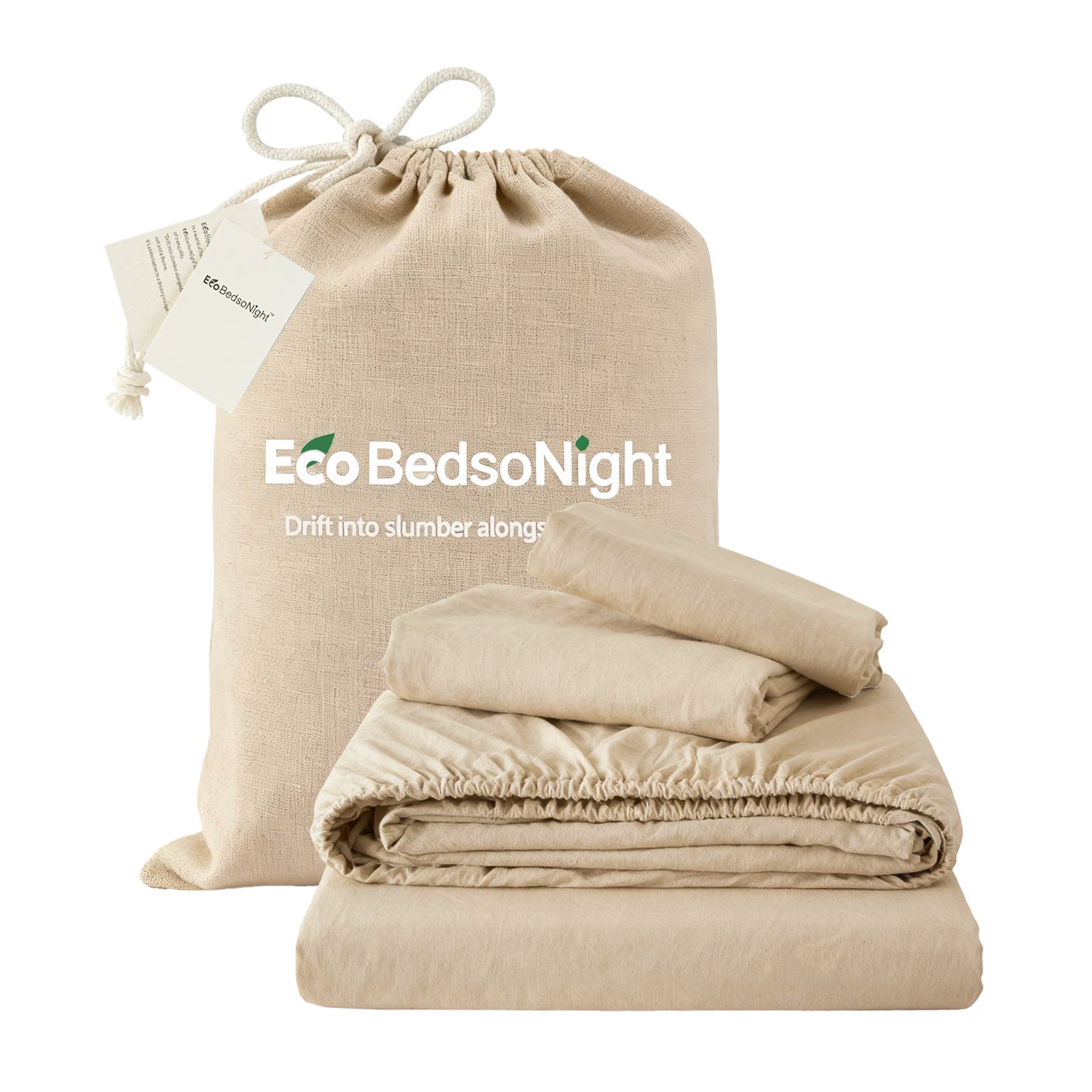 Breathable and durable linen bedding set - 18-inch deep pockets