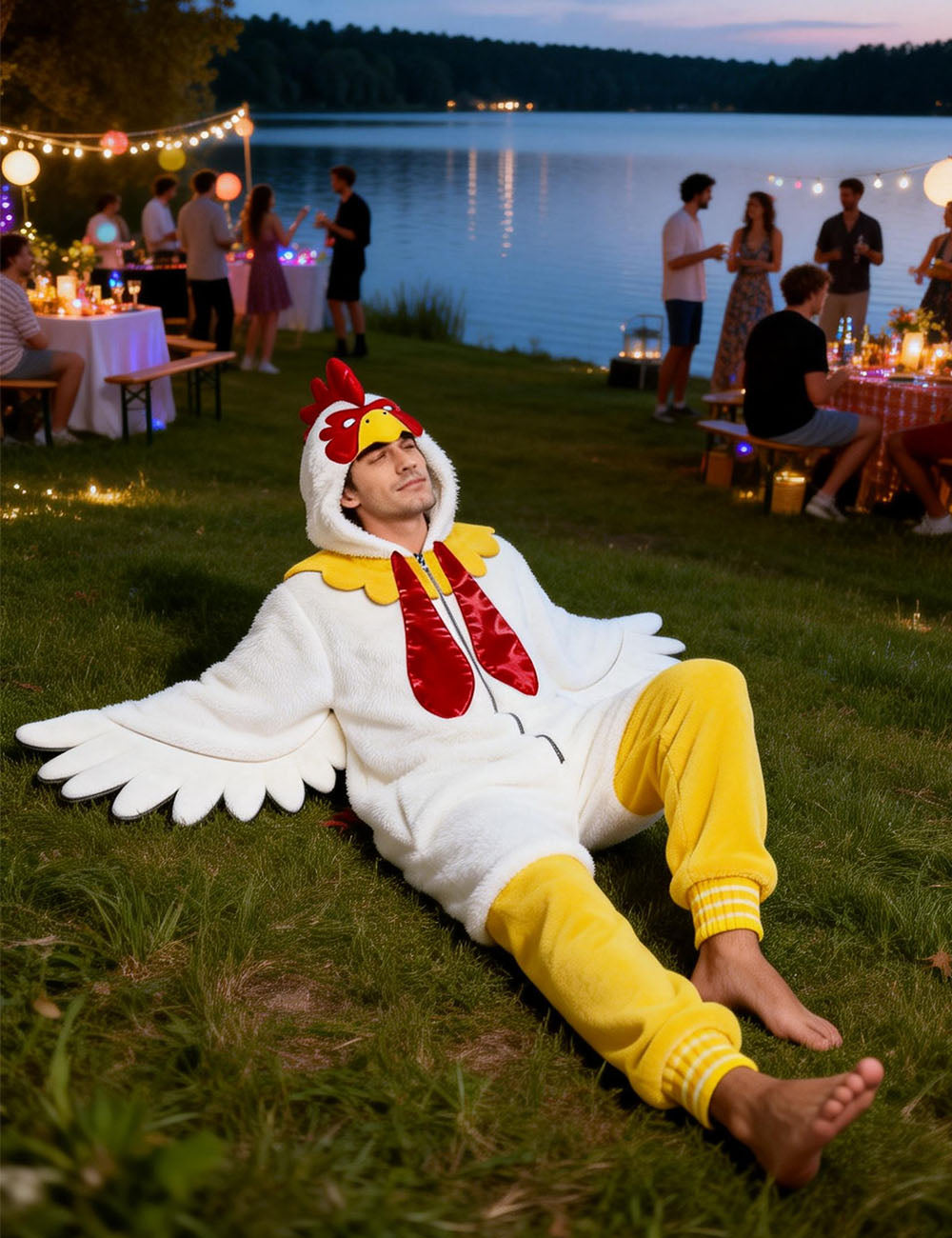 White Chicken Onesie - ANACOSPLAYONE