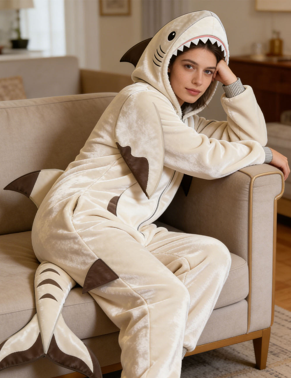 White Shark Onesie - ANACOSPLAYONE