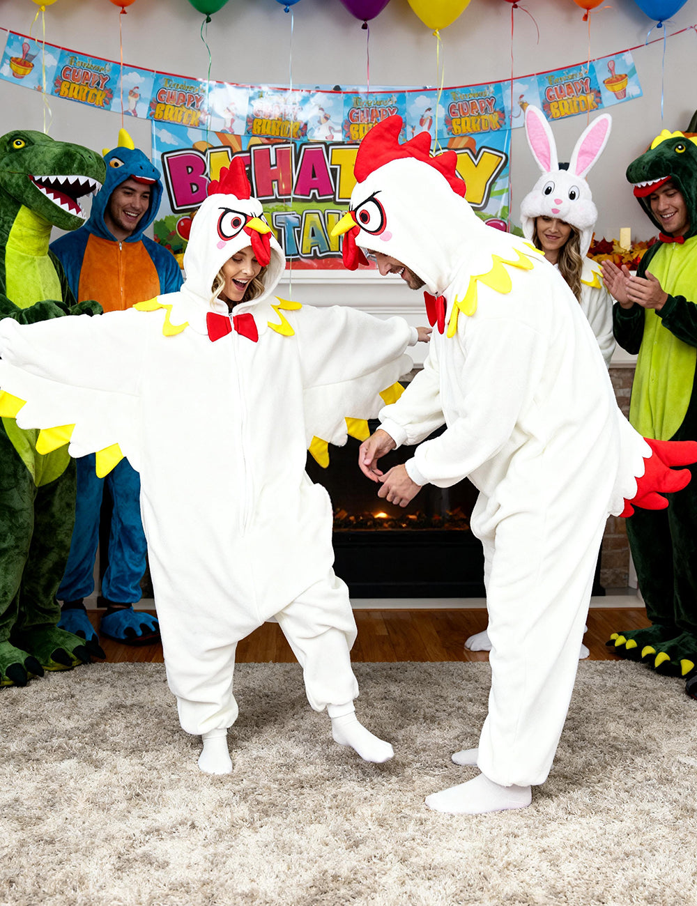 White Chicken Onesie - ANACOSPLAYONE