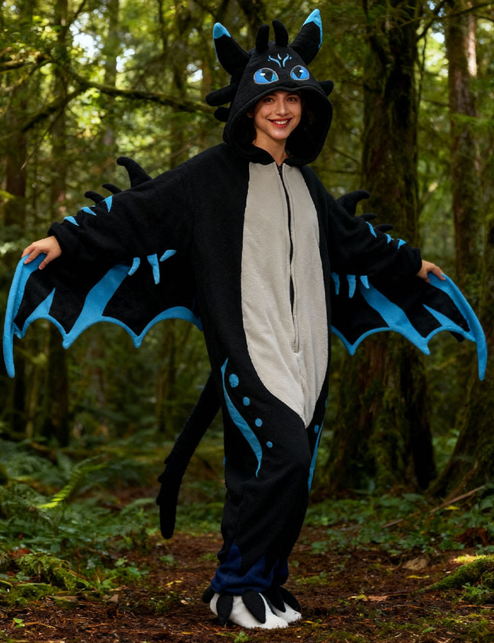 Black Dragon Onesie - ANACOSPLAYONE