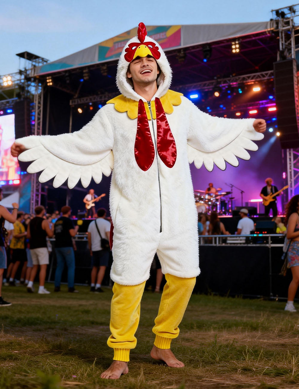 White Chicken Onesie - ANACOSPLAYONE