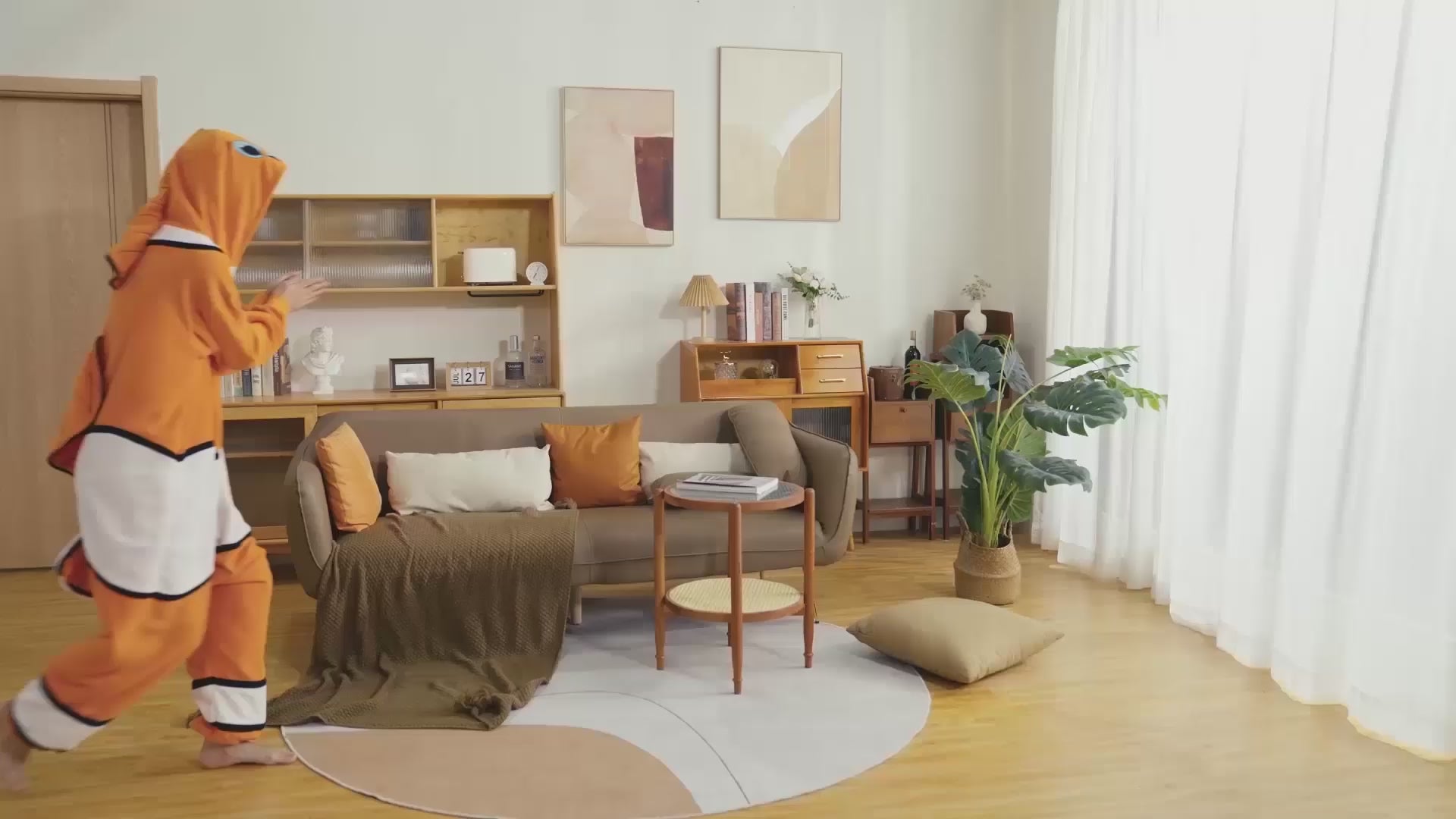 Load video: Nemo Onesie Costume Video Show