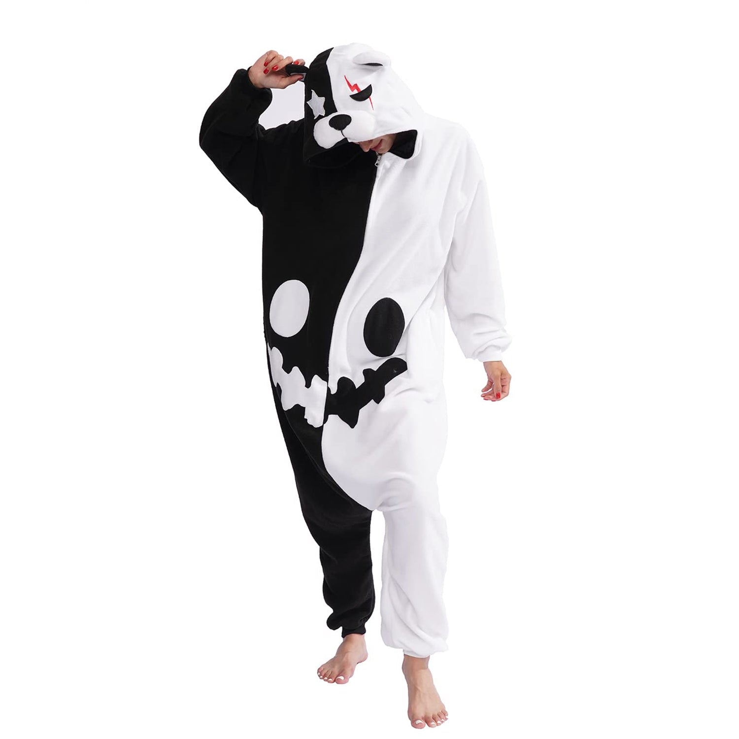 Black-White Bear Onesie - ANACOSPLAYONE