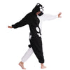 Black-White Scar Bear Onesie Adult